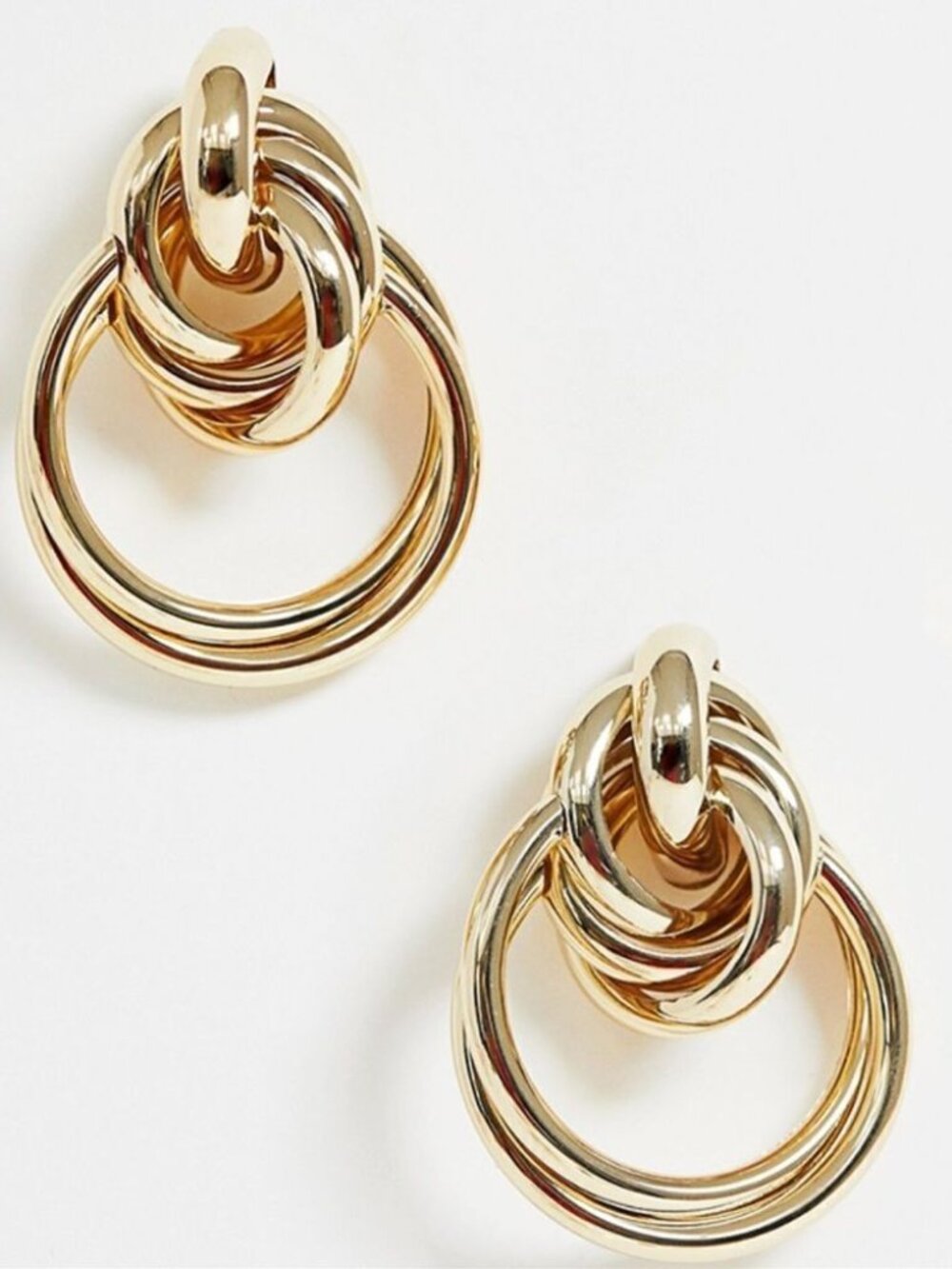 Elegant GoldTone HoopEarringsM479